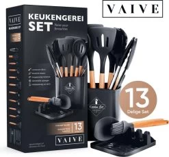 VAIVE Kookgerei Set 13-delig Met Houder - Keukengerei Set - Garde - Spatel Silicone 15 VAIVE Kookgerei Set 13-delig Met Houder - Keukengerei Set - Garde - Spatel Silicone -Keukenbarbecue 1200x1113 1