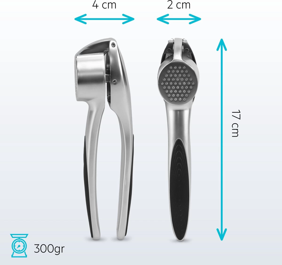 SOEM© Knoflookpers Met Ergonomische Handgreep Ook Geschikt Voor Gember - RVS - Horeca Kwaliteit - Ovaal 6 SOEM© Knoflookpers Met Ergonomische Handgreep Ook Geschikt Voor Gember - RVS - Horeca Kwaliteit - Ovaal - Afbeelding 4