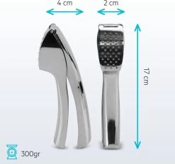 SOEM© Knoflookpers Met Ergonomische Handgreep Ook Geschikt Voor Gember - RVS - Groot Reservoir - Vierkant -Keukenbarbecue 1200x1127 3