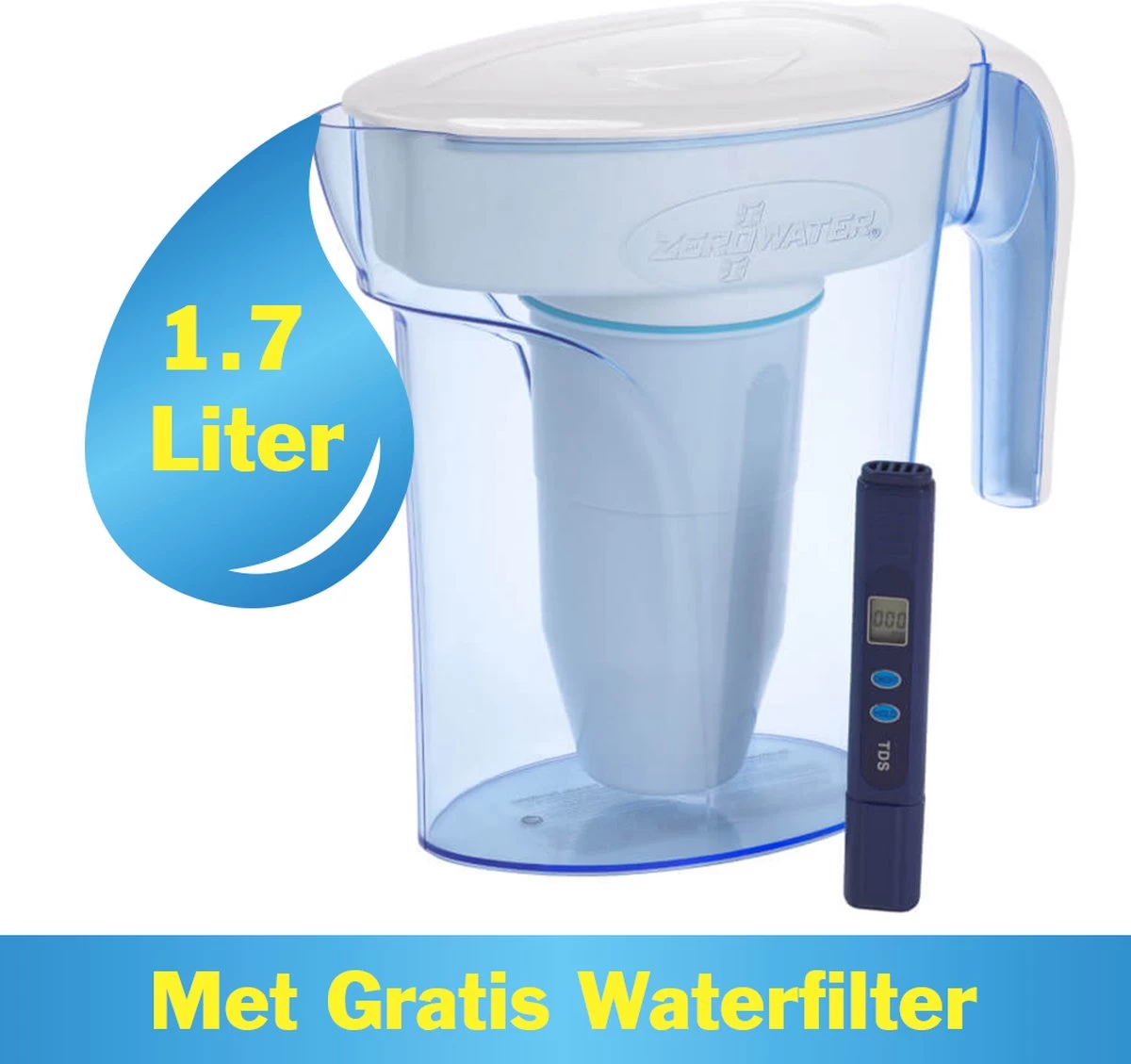 ZeroWater Waterkan - Met -TDS Meter - 1,7 L 2 ZeroWater Waterkan - Met -TDS Meter - 1,7 L