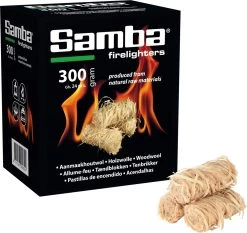 Samba Aanmaakhoutwol, Aanmaakkrullen, -wokkels á 24 Stuks