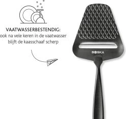 Boska Kaasschaaf Monaco+ Dark - Design Kaasschaaf - Kaasschaaf Voor Harde Kaas - Kaasschaaf Donker - RVS - Vaatwasserbestendige Kaasschaaf - Cadeautip - Keukengerei - Keuken Accessoires - 10 Jaar Garantie -Keukenbarbecue 1200x1133 5