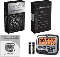 BanGosa® Magnetisch Digitale Kookwekker - Timer - RVS - Keukenwekker Digitaal - Digitale Keuken Timer - Stopwatch Met Magneet -Keukenbarbecue 1200x1138 2