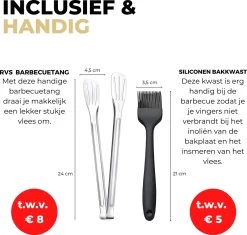 Ozocozy BBQ-ONE Houtskool Tafelbarbecue - Ø30 Cm- Zwart - Incl. Draagtas, Siliconen Bakkwast En RVS-Barbecuetang -Keukenbarbecue 1200x1141 1