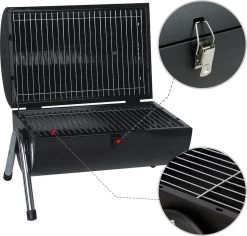 MaxxGarden BBQ - Houtskool Barbecue - Smoker Barbecue - Grilloppervlak (LxB) 38 X 52 Cm - Met Dubbel Grill Vlak - Zwart -Keukenbarbecue 1200x1148 2