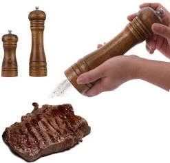 Peper En Zoutmolen Set Van Donker Eiken Hout -Keukenbarbecue 1200x1150 4