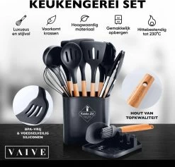 VAIVE Kookgerei Set 13-delig Met Houder - Keukengerei Set - Garde - Spatel Silicone 14 VAIVE Kookgerei Set 13-delig Met Houder - Keukengerei Set - Garde - Spatel Silicone -Keukenbarbecue 1200x1151 1