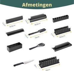 Merkloos Sushi Sushi Servies - Sushi Go - Sushi Set - Sushi Maker - Sushi Kit - Incl Sushi Roller -Keukenbarbecue 1200x1154 3