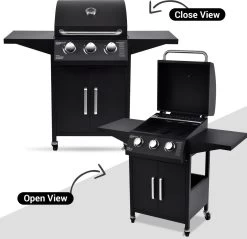 MaxxGarden Gas Barbecue - 3 Branders - Incl. Gratis BBQ Set -Keukenbarbecue 1200x1160 1