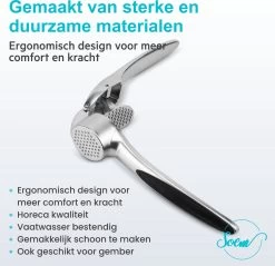 SOEM© Knoflookpers Met Ergonomische Handgreep Ook Geschikt Voor Gember - RVS - Horeca Kwaliteit - Ovaal 11 SOEM© Knoflookpers Met Ergonomische Handgreep Ook Geschikt Voor Gember - RVS - Horeca Kwaliteit - Ovaal -Keukenbarbecue 1200x1160 2