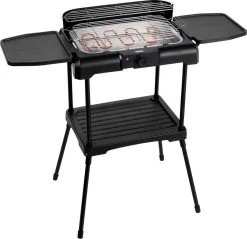 Princess 112250 Elektrische BBQ Met Zijplanken - BBQ - 40x25cm - Met En Zonder Statief Te Gebruiken - Met Zijplankjes - Ook Te Gebruiken Als Tafelgrill - 2200W -Keukenbarbecue 1200x1163 3