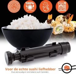 XXL Sushi Set - Sushi Maken- Sushi Maker - Milieuvriendelijk - Sushi Bazooka Kit - Inclusief Online Sushi Kookboek En Avocado Snijder - Wit -Keukenbarbecue 1200x1166 4