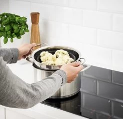 OMID HOME Vergiet - Vouwbaar - Inklapbaar - Grijs / RVS / En Te Gebruiken Als Stoominzet / Pastakoker Met Vergiet / Stoom Vergiet -Keukenbarbecue 1200x1168 1