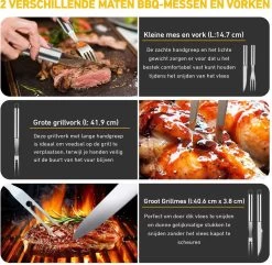 Saveur Royal® 35-delige Barbecue Gereedschapset In Roestvrij Staal - BBQ Grill Set Met Draagtas - Barbecuegerei-sets - Barbecue Accessoires Gereedschap - 35-delig 22 Saveur Royal® 35-delige Barbecue Gereedschapset In Roestvrij Staal - BBQ Grill Set Met Draagtas - Barbecuegerei-sets - Barbecue Accessoires Gereedschap - 35-delig -Keukenbarbecue 1200x1170 2