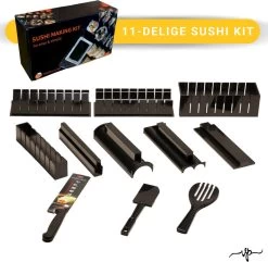 Merkloos Sushi Set 11 Delig - Sushi Maker - Sushi Set - Sushi Kit - Verschillende Vormen - Sushi Maken -