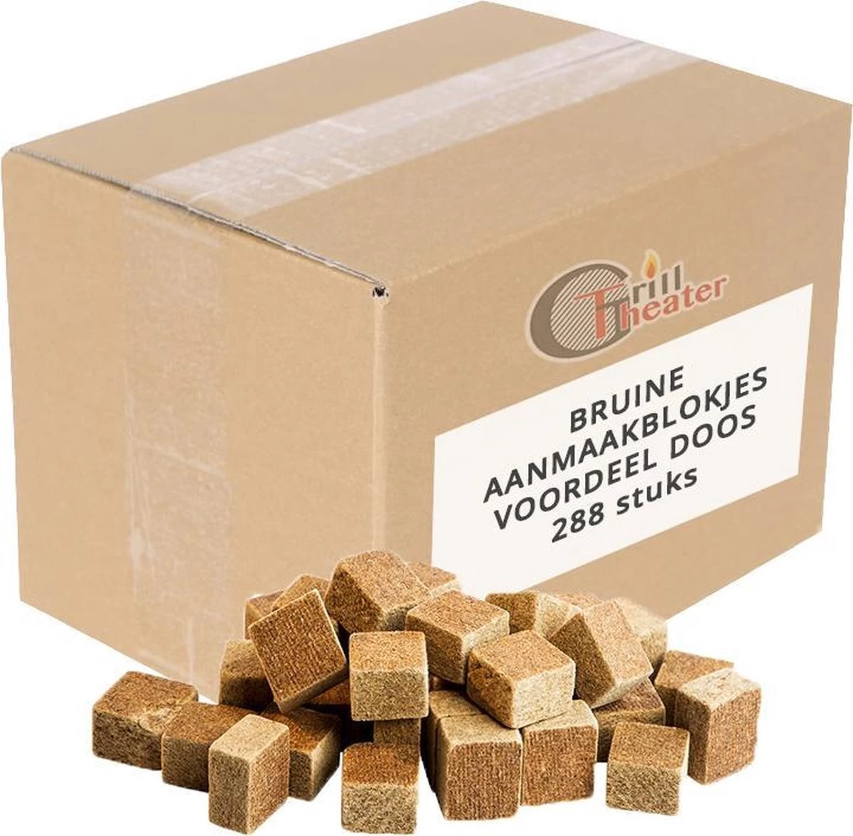 Bruine Aanmaakblokjes Voordeeldoos 288 Stuks 3 Bruine Aanmaakblokjes Voordeeldoos 288 Stuks