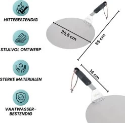 Nowad Pizzaschep RVS Rond - 30,5 Cm - PVC Handvat 17 Nowad Pizzaschep RVS Rond - 30,5 Cm - PVC Handvat -Keukenbarbecue 1200x1179 1