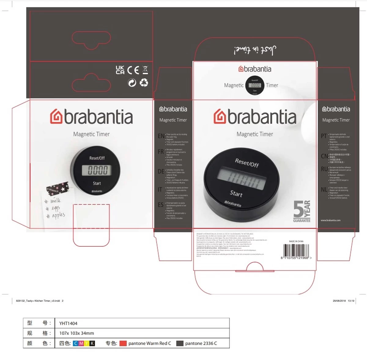 Brabantia Tasty+ Kookwekker - Met Magneet - Terracotta Pink 10 Brabantia Tasty+ Kookwekker - Met Magneet - Terracotta Pink - Afbeelding 8