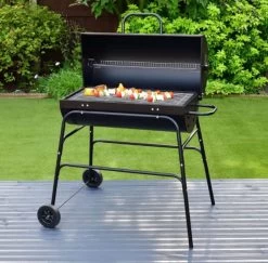 BBQ XL Houtskoolbarbecue - Cilindervorm - Grilloppervlak (LxB) 71 X 35 Cm - Zwart -Keukenbarbecue 1200x1182 1