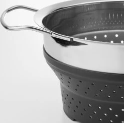 OMID HOME Vergiet - Vouwbaar - Inklapbaar - Grijs / RVS / En Te Gebruiken Als Stoominzet / Pastakoker Met Vergiet / Stoom Vergiet -Keukenbarbecue 1200x1183 3