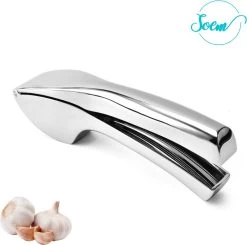 SOEM© Knoflookpers Met Ergonomische Handgreep Ook Geschikt Voor Gember - RVS - Groot Reservoir - Vierkant -Keukenbarbecue 1200x1188 4