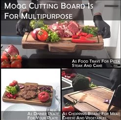 Walnoot Snijplanken - Hout - Grote Dikke Walnoten Snijplank (43 X 30 Cm) - Omkeerbare Grote Houten Snijplank - (met Hout Olie En Doek) -Keukenbarbecue 1200x1189 5