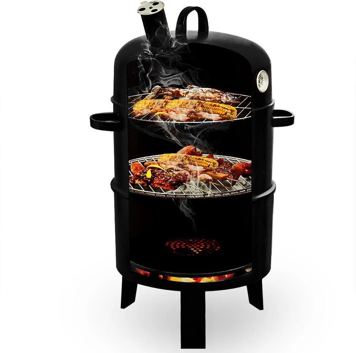 Merkloos Monzana Barbecue-ROKER-Grill-Oven 4 Merkloos Monzana Barbecue-ROKER-Grill-Oven - Afbeelding 2