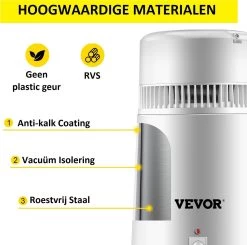 Vevor Destilleerapparaat- Destilleerketel - Water Destilleerder - 4L - Maak Zelf Gedestilleerd Water - Puur Water 10 Vevor Destilleerapparaat- Destilleerketel - Water Destilleerder - 4L - Maak Zelf Gedestilleerd Water - Puur Water -Keukenbarbecue 1200x1191