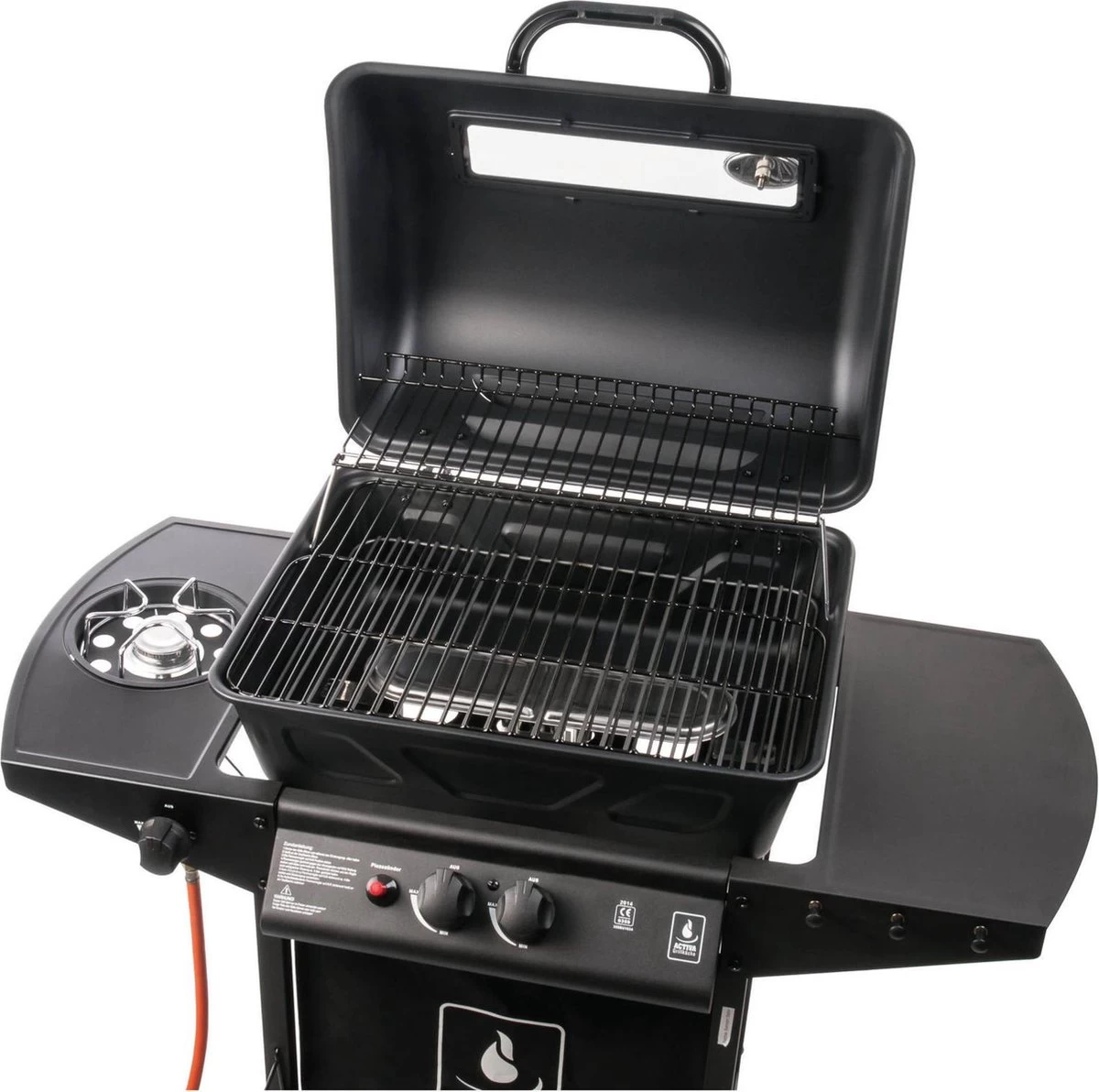 Halifax Gasbarbecue 5,5 KW - Buitenkeuken Met Lavasteen Grillplaat En Gaspit - 100x98 Cm 4 Halifax Gasbarbecue 5,5 KW - Buitenkeuken Met Lavasteen Grillplaat En Gaspit - 100x98 Cm - Afbeelding 2