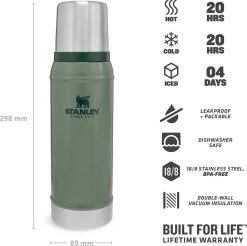 Stanley The Legendary Classic Bottle 0,75L - Thermosfles - Hammertone Green -Keukenbarbecue 1200x1196