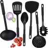 Merkloos Keukengerei Set - 6 Delig - Zwart - Kunststof - 31 Cm - Spatel - Soeplepel - Pollepel - Sauslepel - Schuimspaan - Pastalepel - Krasvrij - Keuken Accessoires - Uitzet Cadeau - Kookgerei -Keukenbarbecue 1200x1197 14