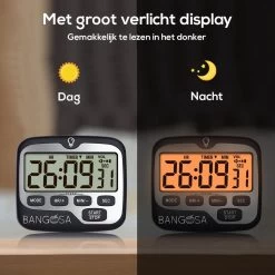 BanGosa® Magnetisch Digitale Kookwekker - Timer - RVS - Keukenwekker Digitaal - Digitale Keuken Timer - Stopwatch Met Magneet -Keukenbarbecue 1200x1198 23