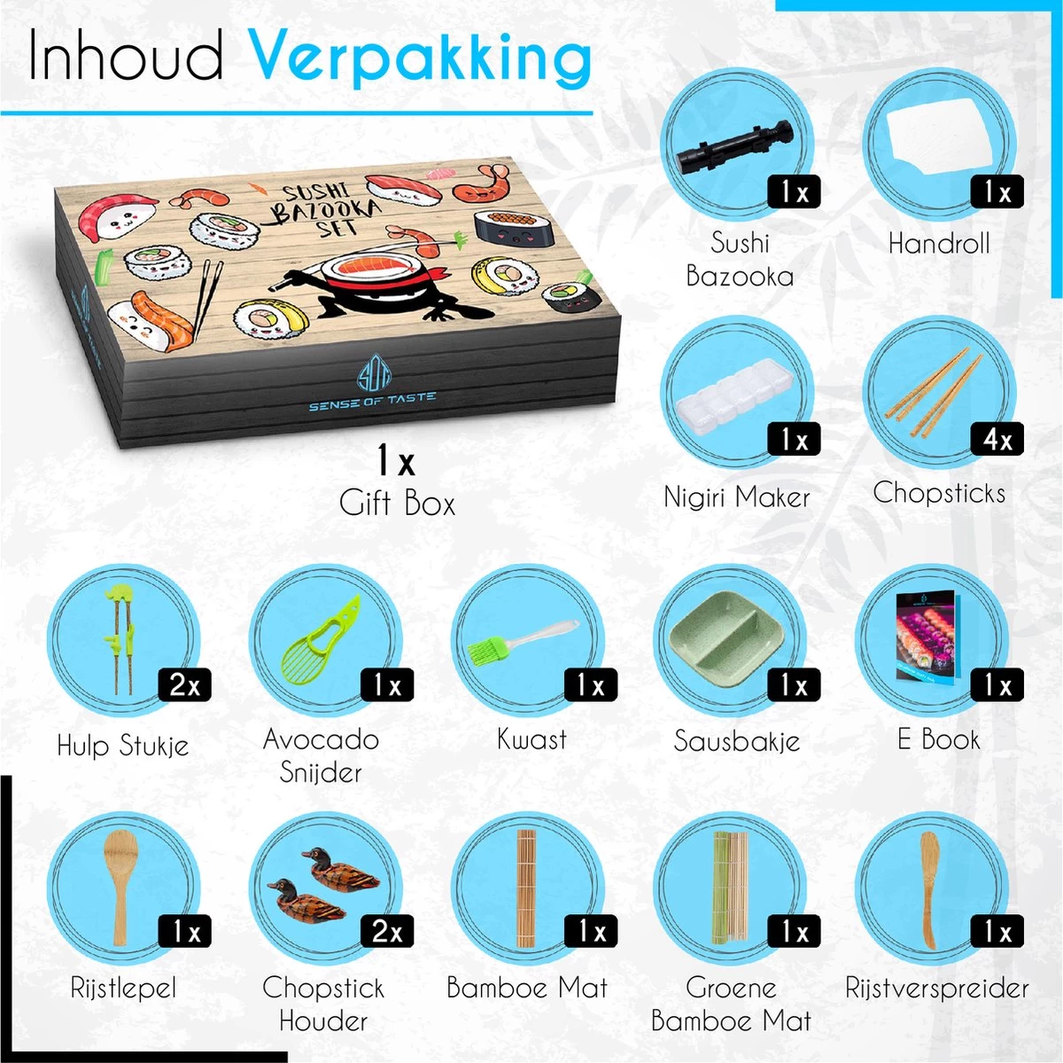 Sushi Bazooka - XXL Sushi Set - Sushi Kit Incl. 4 Paar Chopsticks - Sushi Maker 9 Sushi Bazooka - XXL Sushi Set - Sushi Kit Incl. 4 Paar Chopsticks - Sushi Maker - Afbeelding 7