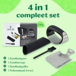 Mister Mill Knoflookpers Gemberrasp Set - Lookpers - Knoflook Pers - Gemberpers - Knoflooksnijder - Knoflookpeller - Garlic Press 19 Mister Mill Knoflookpers Gemberrasp Set - Lookpers - Knoflook Pers - Gemberpers - Knoflooksnijder - Knoflookpeller - Garlic Press -Keukenbarbecue 1200x1200 1002