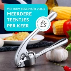 SOEM© Knoflookpers Met Ergonomische Handgreep Ook Geschikt Voor Gember - Horeca Kwaliteit - Mat -Keukenbarbecue 1200x1200 1060