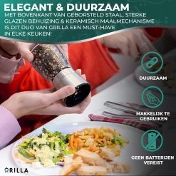 Peper En Zoutmolen Set - RVS Zout En Peperstel - Zoutvaatje En Pepermolen - 2 In 1 10 Peper En Zoutmolen Set - RVS Zout En Peperstel - Zoutvaatje En Pepermolen - 2 In 1 -Keukenbarbecue 1200x1200 1083