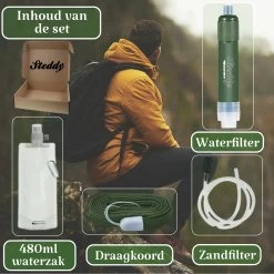 Waterfilter Survival Steddy Pro - Zuiver Gratis Drinkwater - Waterfles Waterzuivering - Waterfilter Kraan - Outdoor - FILTER 4000 LITER! 17 Waterfilter Survival Steddy Pro - Zuiver Gratis Drinkwater - Waterfles Waterzuivering - Waterfilter Kraan - Outdoor - FILTER 4000 LITER! -Keukenbarbecue 1200x1200 109