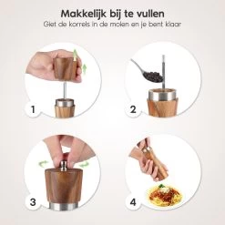 Luxe Peper En Zoutmolen Set - Pepermolen - Acacia Hout - RVS - 21cm 13 Luxe Peper En Zoutmolen Set - Pepermolen - Acacia Hout - RVS - 21cm -Keukenbarbecue 1200x1200 1102