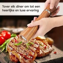 Luxe Peper En Zoutmolen Set - Pepermolen - Acacia Hout - RVS - 21cm 14 Luxe Peper En Zoutmolen Set - Pepermolen - Acacia Hout - RVS - 21cm -Keukenbarbecue 1200x1200 1103