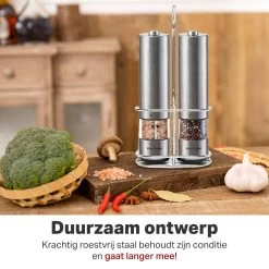 Vivid Green Elektrische Peper En Zoutmolen Set - Zoutstellen - Zoutmolen - Kruidenmolen - Zout En Pepermolen Set - Incl. Houder - RVS 13 Vivid Green Elektrische Peper En Zoutmolen Set - Zoutstellen - Zoutmolen - Kruidenmolen - Zout En Pepermolen Set - Incl. Houder - RVS -Keukenbarbecue 1200x1200 1116