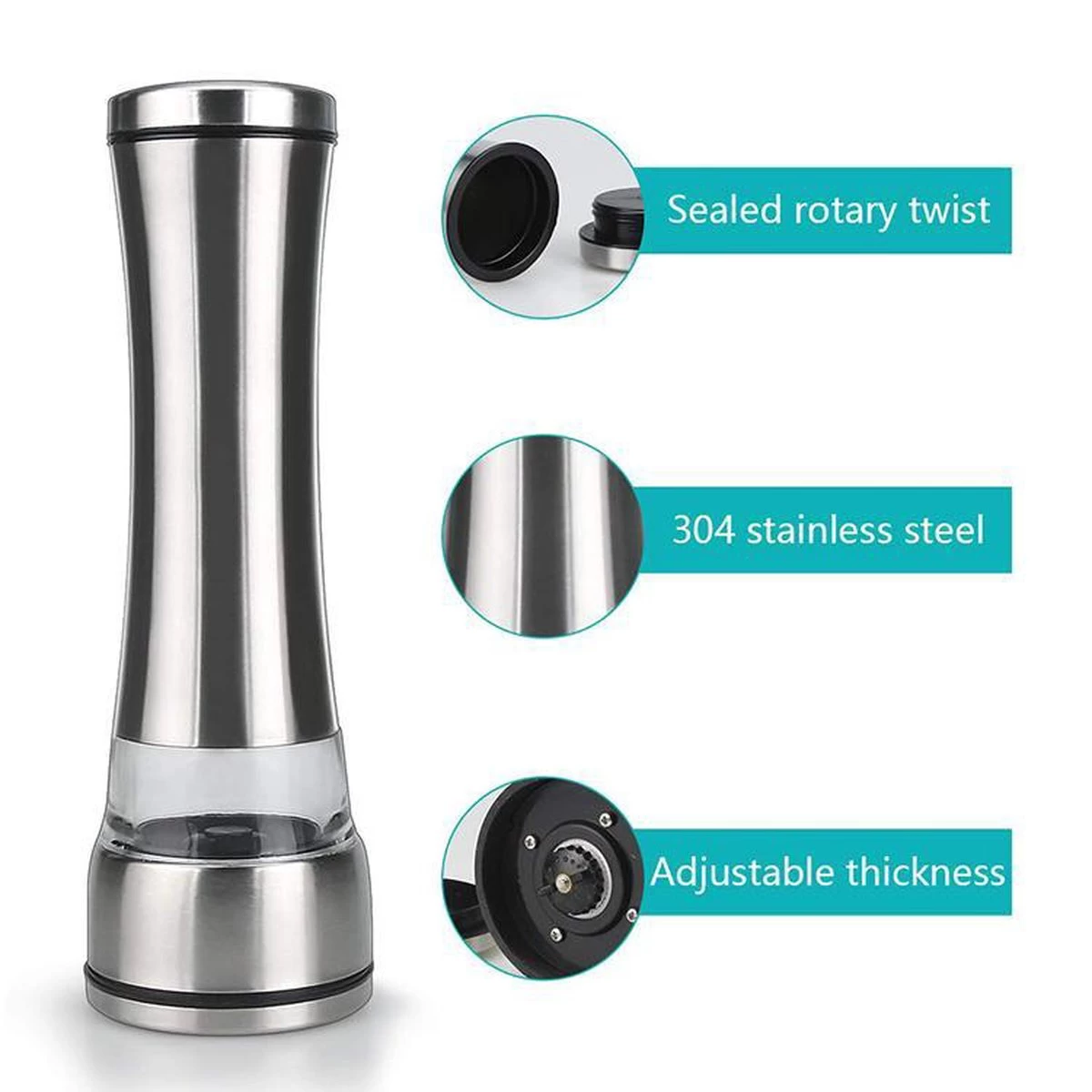 Timmers Trading Luxe Peper En Zoutmolen Set – Handmatig 9 Timmers Trading Luxe Peper En Zoutmolen Set – Handmatig - Afbeelding 7