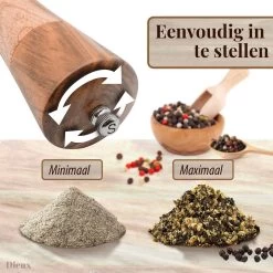 Dieux® - Peper En Zoutmolen Set - 27CM - Zout Peper Kruiden - 2 Stuks - Acacia Hout - Instelbare Maalgraad - Duurzaam - Luxe Kwaliteit - Hervulbaar - Pepermolen - Zoutmolen - Barbecue - BBQ Accesoires - Pasen 11 Dieux® - Peper En Zoutmolen Set - 27CM - Zout Peper Kruiden - 2 Stuks - Acacia Hout - Instelbare Maalgraad - Duurzaam - Luxe Kwaliteit - Hervulbaar - Pepermolen - Zoutmolen - Barbecue - BBQ Accesoires - Pasen -Keukenbarbecue 1200x1200 1131