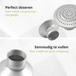 Veluw Zoutstrooier Aluminium - Professionele Zoutstrooier Horeca - Met Schroefdop - Ø8x(H)19,5cm -Keukenbarbecue 1200x1200 1153