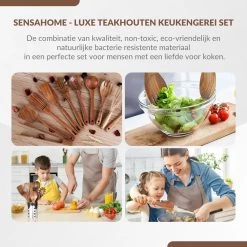 SensaHome - Luxe Teakhouten Keukengerei Set 10-delig - Hout -Keukenbarbecue 1200x1200 1201