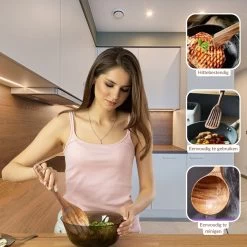 SensaHome - Luxe Teakhouten Keukengerei Set 10-delig - Hout -Keukenbarbecue 1200x1200 1205