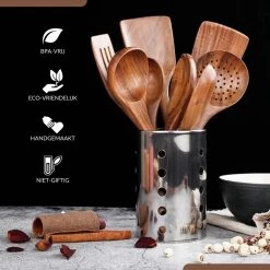 SensaHome - Luxe Teakhouten Keukengerei Set 10-delig - Hout -Keukenbarbecue 1200x1200 1207