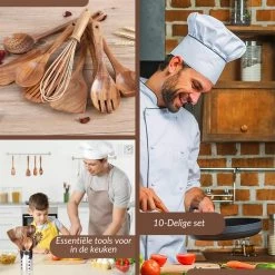 SensaHome - Luxe Teakhouten Keukengerei Set 10-delig - Hout -Keukenbarbecue 1200x1200 1208
