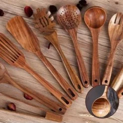 SensaHome - Luxe Teakhouten Keukengerei Set 10-delig - Hout -Keukenbarbecue 1200x1200 1209