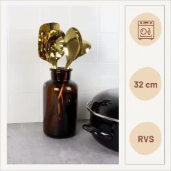 Orange85 Keukengerei Set - 5-delig - Goud - Schuimspaan - Spaghettilepel - Soeplepel - Spatel - Opscheplepel -Keukenbarbecue 1200x1200 1217