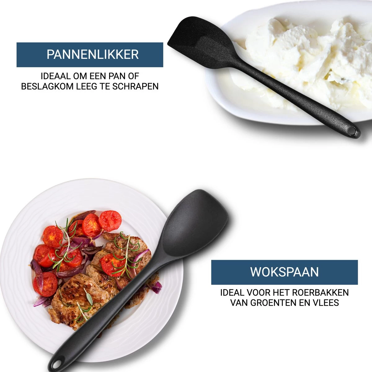 Keukengerei Set 11 Delig - Hittebestendig / BPA Vrij / Siliconen - Kookgerei Met Houder 7 Keukengerei Set 11 Delig - Hittebestendig / BPA Vrij / Siliconen - Kookgerei Met Houder - Afbeelding 5